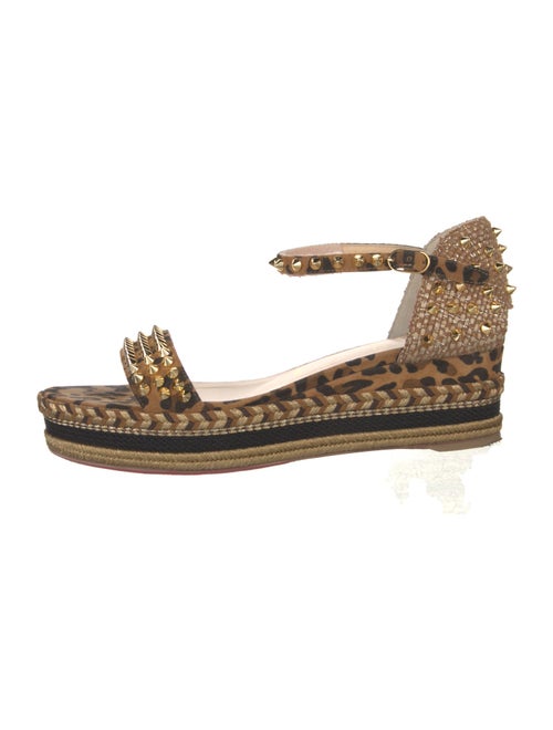 Christian Louboutin Spike Accents Suede Espadrilles
