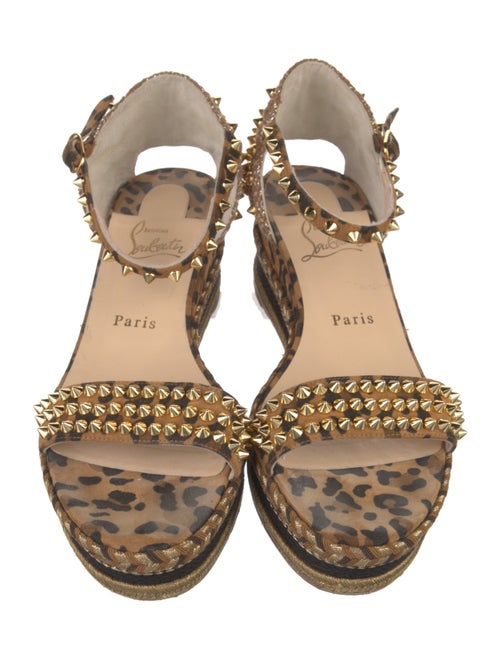 Christian Louboutin Spike Accents Suede Espadrilles