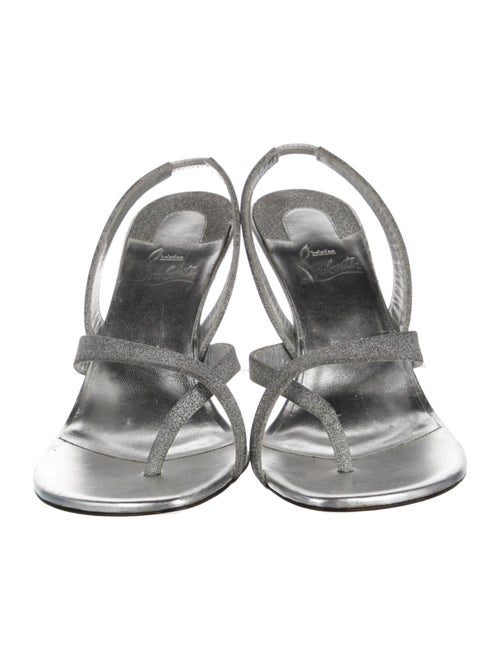 Christian Louboutin Glitter Glitter Accents Slingback Sandals