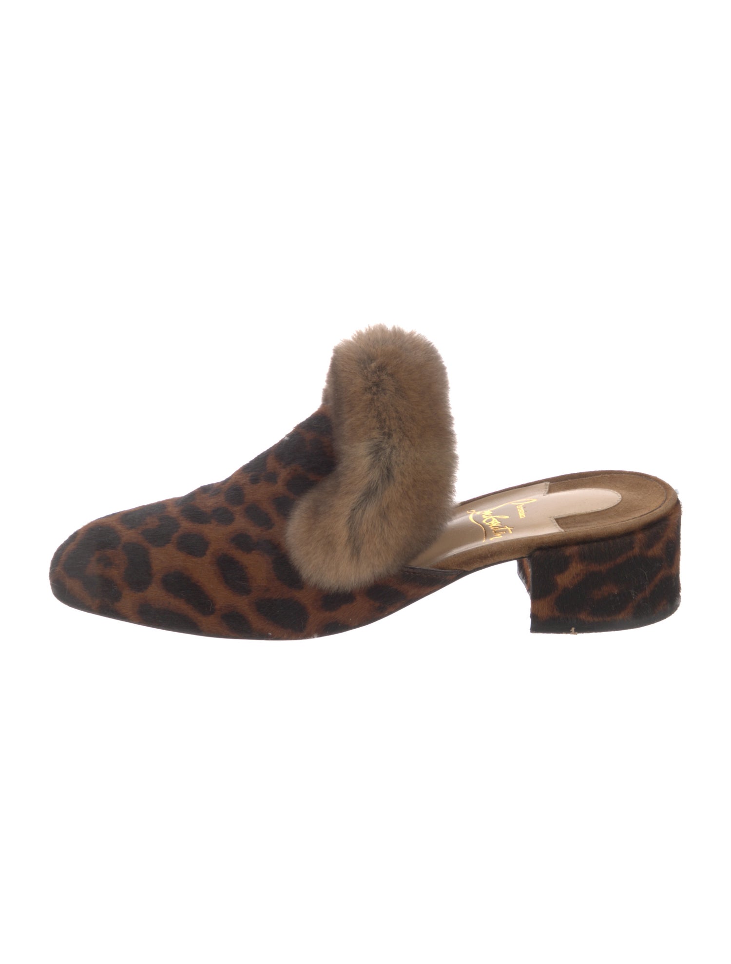 Christian Louboutin Ponyhair Animal Print Mules