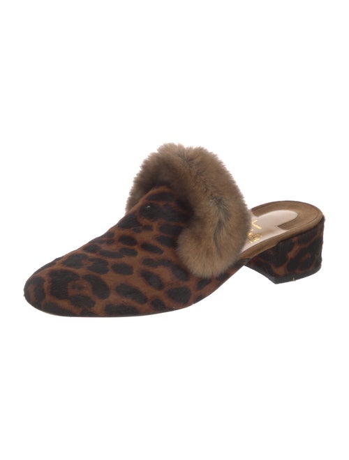 Christian Louboutin Ponyhair Animal Print Mules