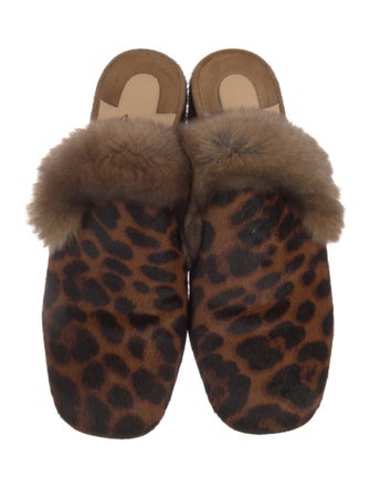 Christian Louboutin Ponyhair Animal Print Mules