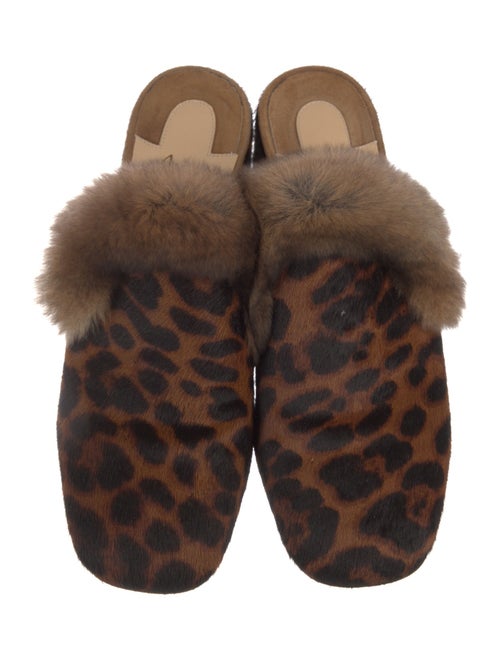 Christian Louboutin Ponyhair Animal Print Mules