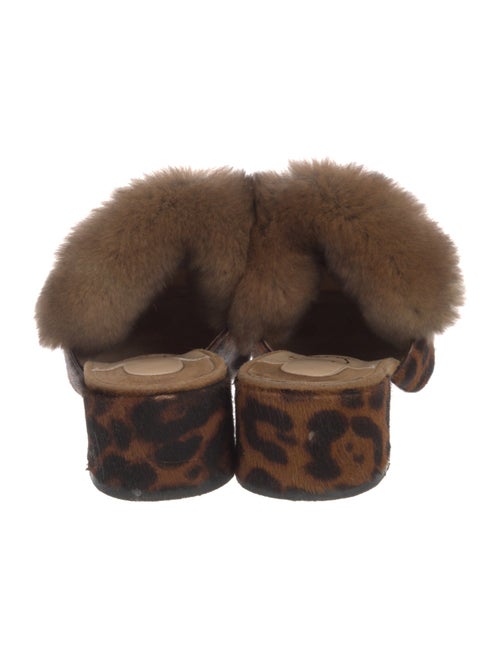 Christian Louboutin Ponyhair Animal Print Mules