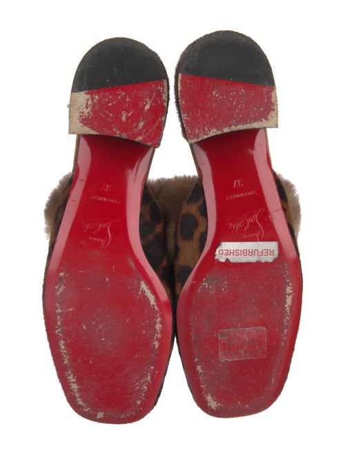 Christian Louboutin Ponyhair Animal Print Mules