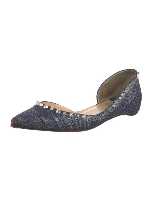 Christian Louboutin Spike Accents Cutout Accent D'Orsay Flats