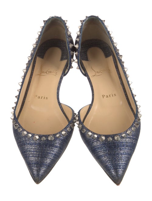Christian Louboutin Spike Accents Cutout Accent D'Orsay Flats