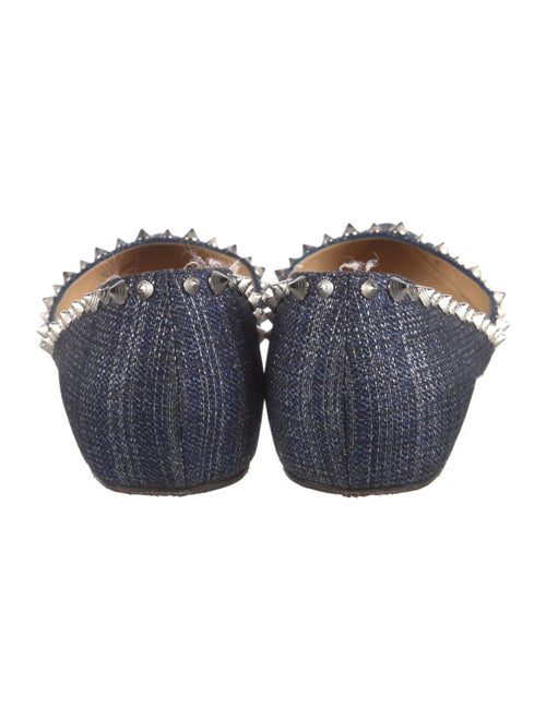 Christian Louboutin Spike Accents Cutout Accent D'Orsay Flats