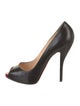 Christian Louboutin Leather Cutout Accent Pumps