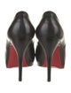 Christian Louboutin Leather Cutout Accent Pumps