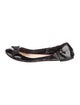 Christian Louboutin Patent Leather Bow Accents Ballet Flats