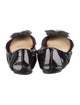 Christian Louboutin Patent Leather Bow Accents Ballet Flats
