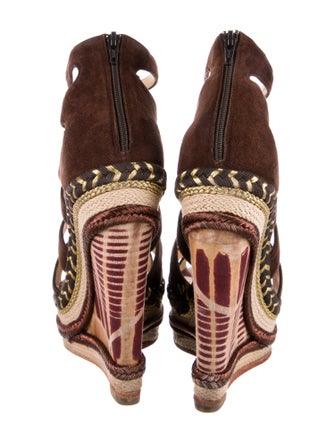 Christian Louboutin Suede Striped Espadrilles