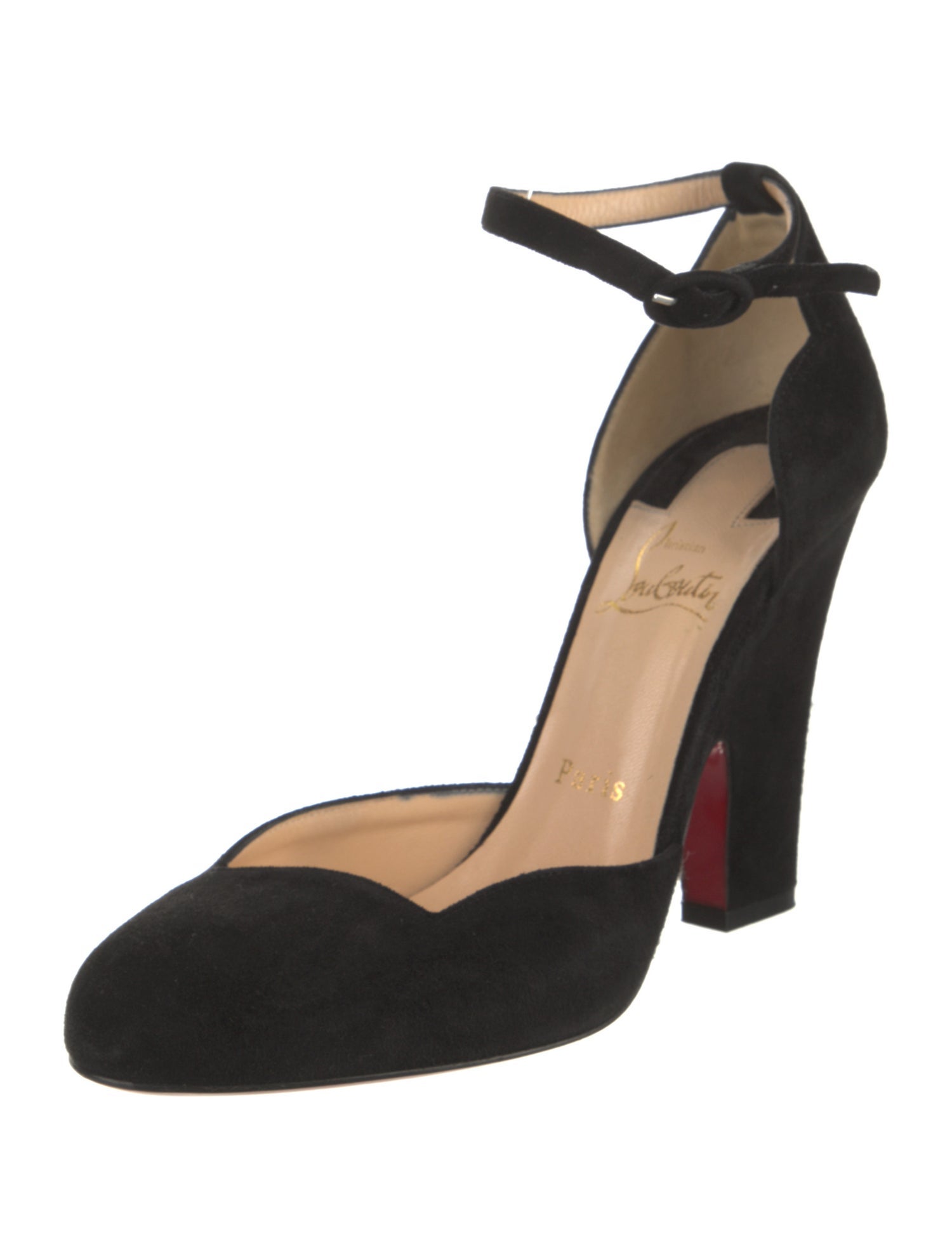 Christian Louboutin Suede D'Orsay Pumps