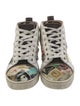 Christian Louboutin Patent Leather Graphic Print Sneakers