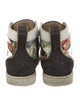 Christian Louboutin Patent Leather Graphic Print Sneakers
