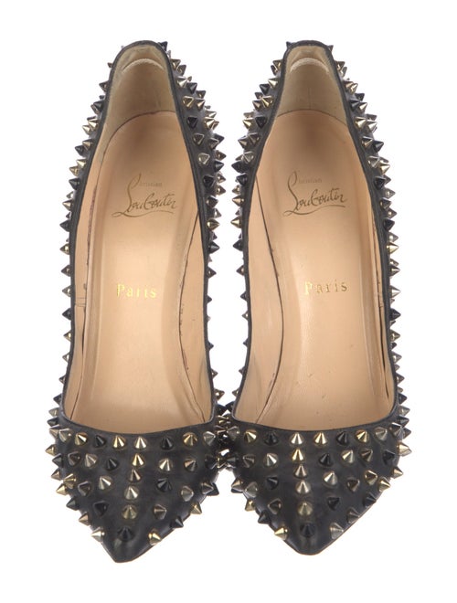 Christian Louboutin Spike Accents Leather Pumps