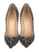 Christian Louboutin Spike Accents Leather Pumps