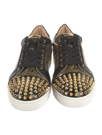 Christian Louboutin Spike Accents Leather Sneakers