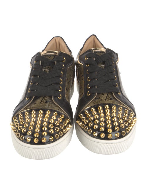 Christian Louboutin Spike Accents Leather Sneakers