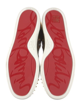 Christian Louboutin Spike Accents Leather Sneakers
