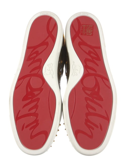 Christian Louboutin Spike Accents Leather Sneakers