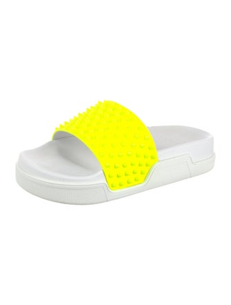 Christian Louboutin Spike Accents Rubber Slides
