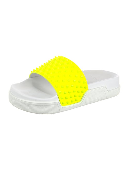 Christian Louboutin Spike Accents Rubber Slides