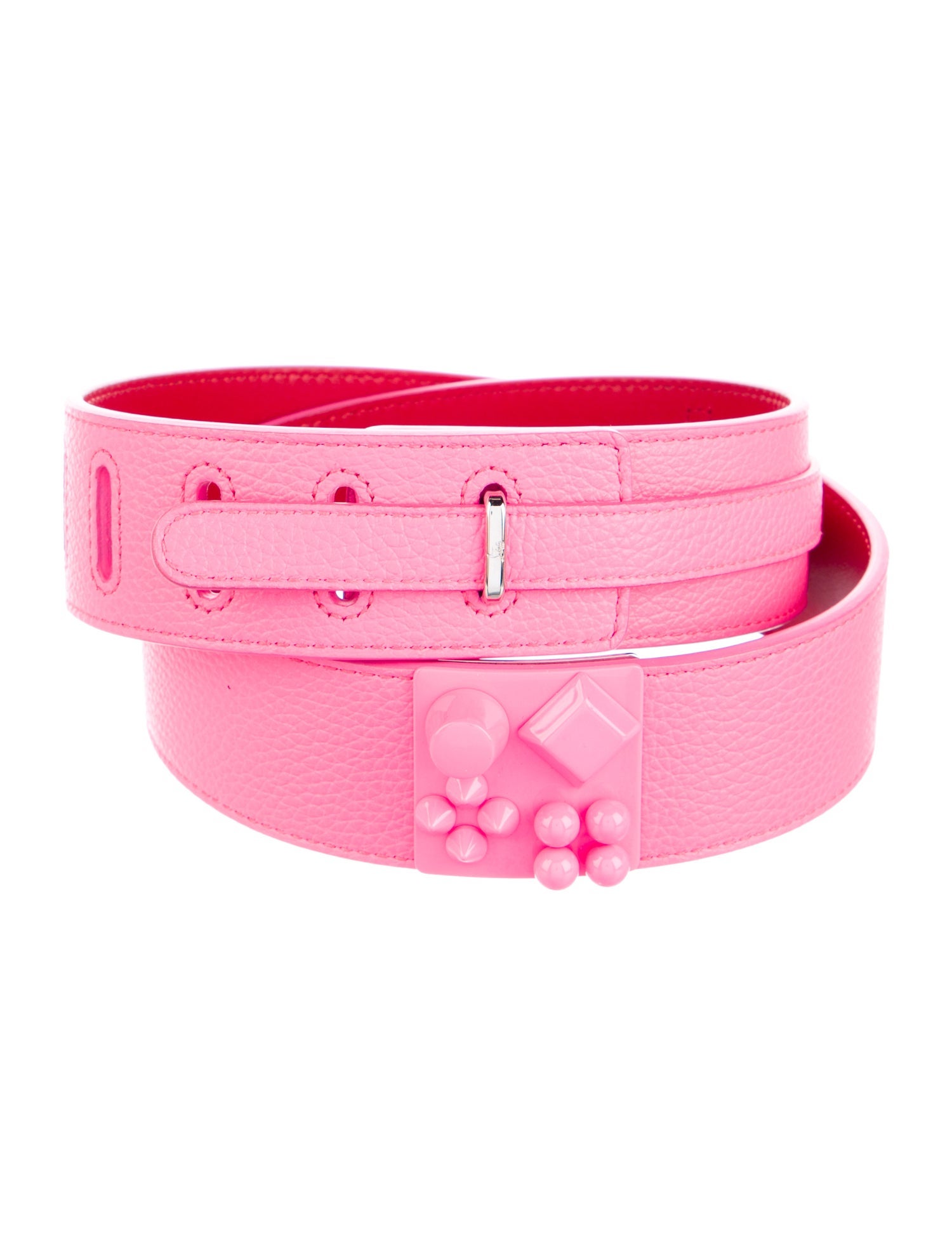 Christian Louboutin Spike Accents Leather Belt