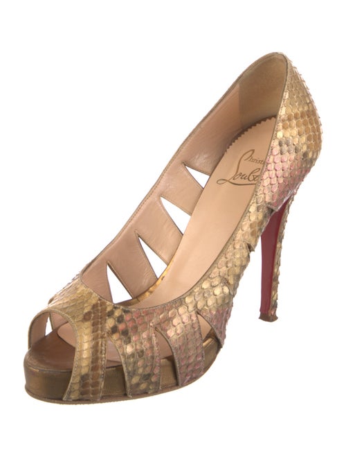 Christian Louboutin Snakeskin Animal Print Pumps