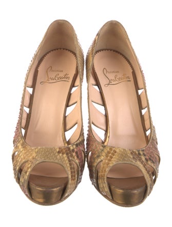 Christian Louboutin Snakeskin Animal Print Pumps