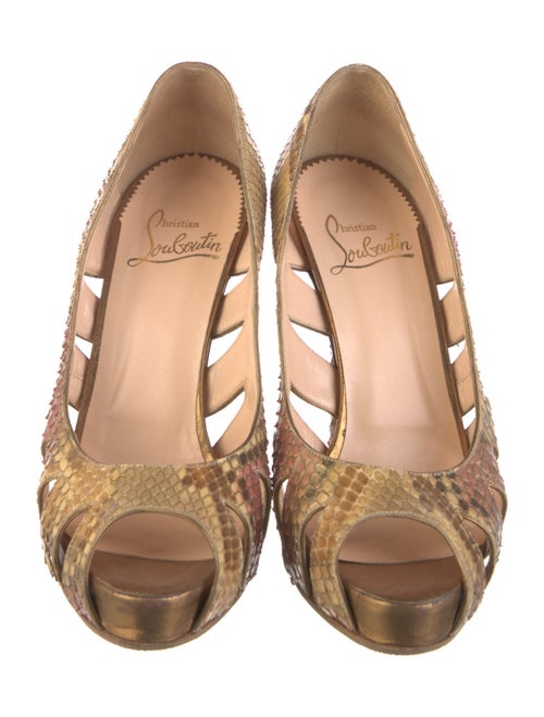 Christian Louboutin Snakeskin Animal Print Pumps