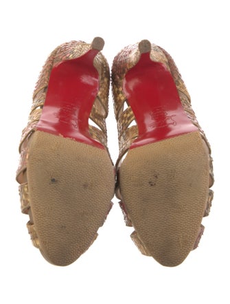 Christian Louboutin Snakeskin Animal Print Pumps