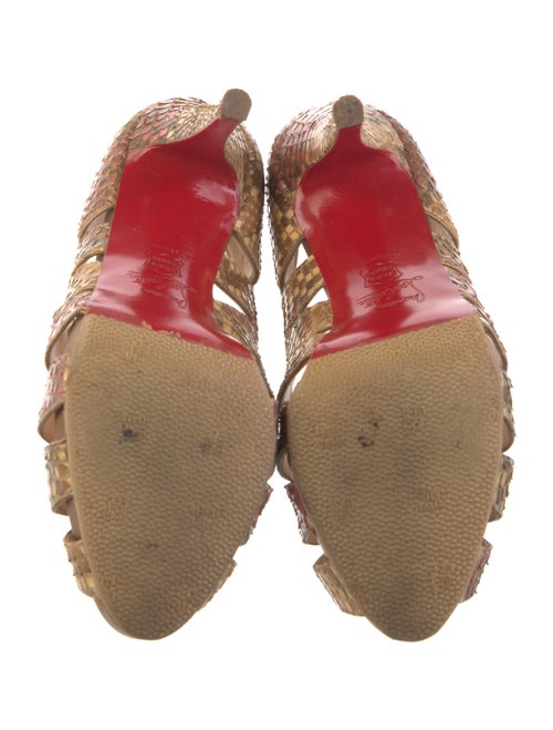 Christian Louboutin Snakeskin Animal Print Pumps