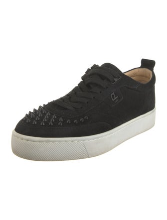 Christian Louboutin Spike Accents Suede Sneakers