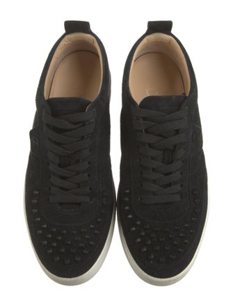 Christian Louboutin Spike Accents Suede Sneakers