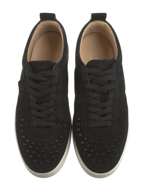 Christian Louboutin Spike Accents Suede Sneakers