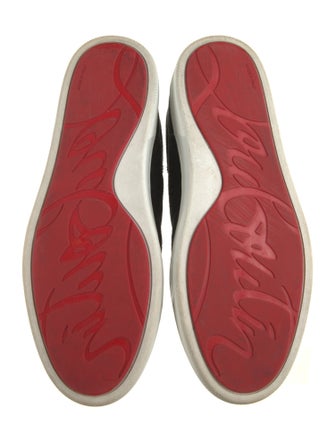 Christian Louboutin Spike Accents Suede Sneakers