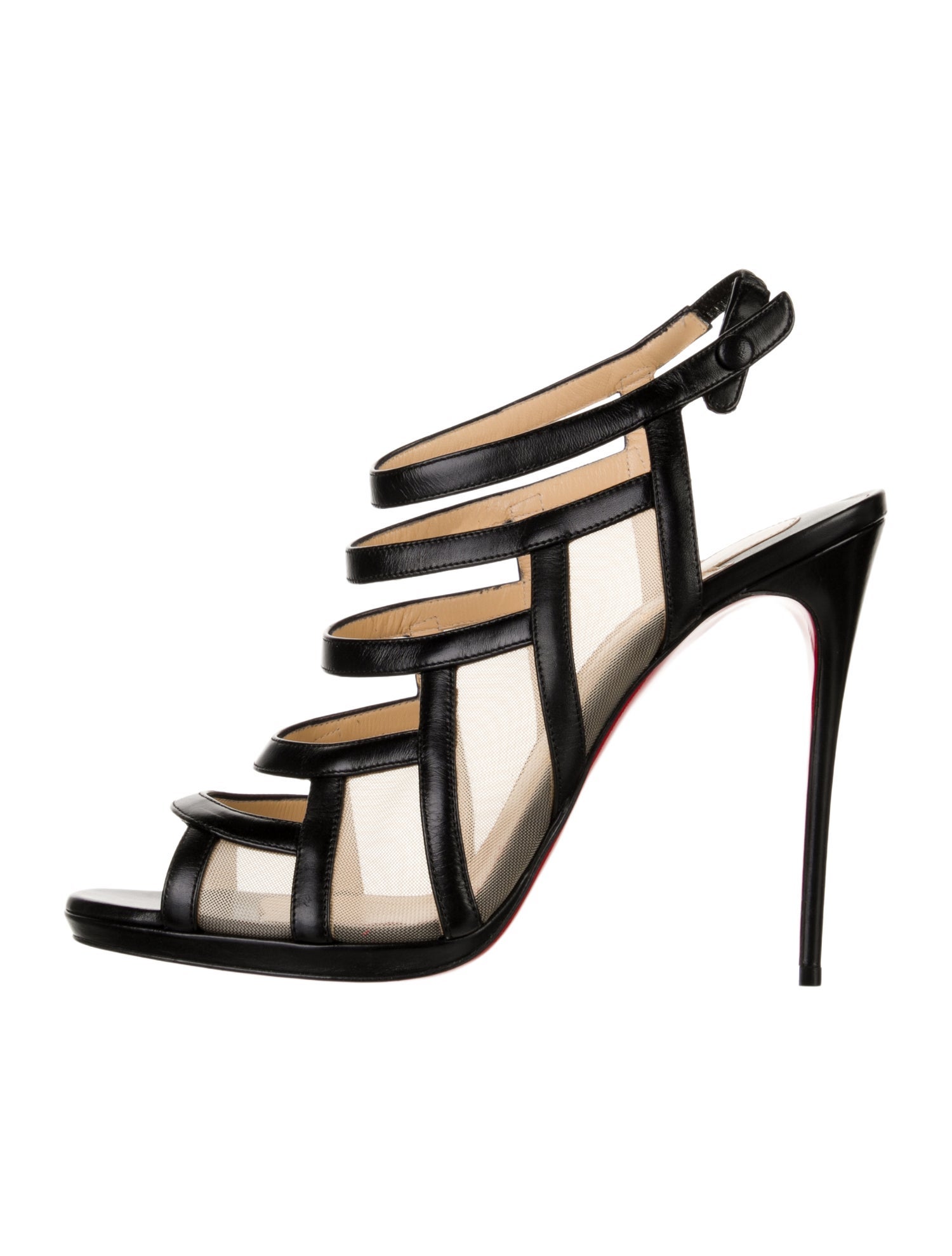 Christian Louboutin Mesh Slingback Sandals