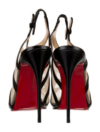 Christian Louboutin Mesh Slingback Sandals