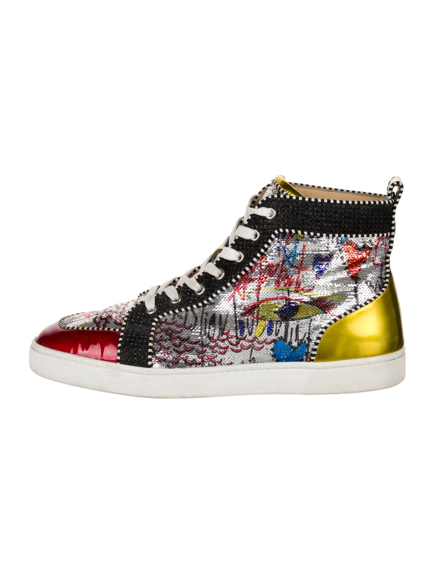 Christian Louboutin Sequins Printed Sneakers