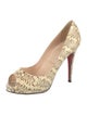 Christian Louboutin Very Prive Snakeskin Pumps