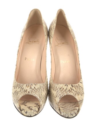 Christian Louboutin Very Prive Snakeskin Pumps