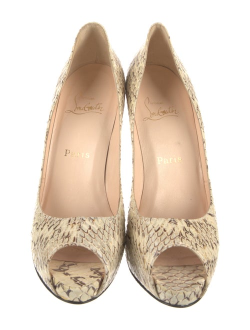Christian Louboutin Very Prive Snakeskin Pumps