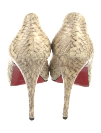 Christian Louboutin Very Prive Snakeskin Pumps