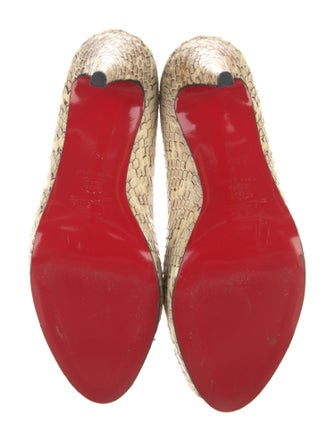 Christian Louboutin Very Prive Snakeskin Pumps
