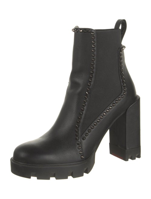 Christian Louboutin Spike Accents Leather Chelsea Boots