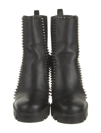 Christian Louboutin Spike Accents Leather Chelsea Boots