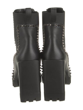Christian Louboutin Spike Accents Leather Chelsea Boots