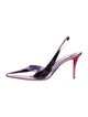 Christian Louboutin Patent Leather Slingback Pumps